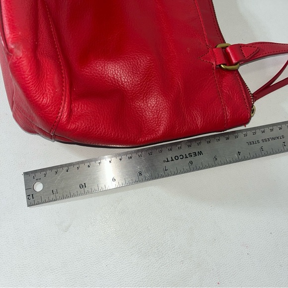 Fossil Red Leather Tote Bag with Classic Design, she’s a beauty! - Picture 8 of 10
